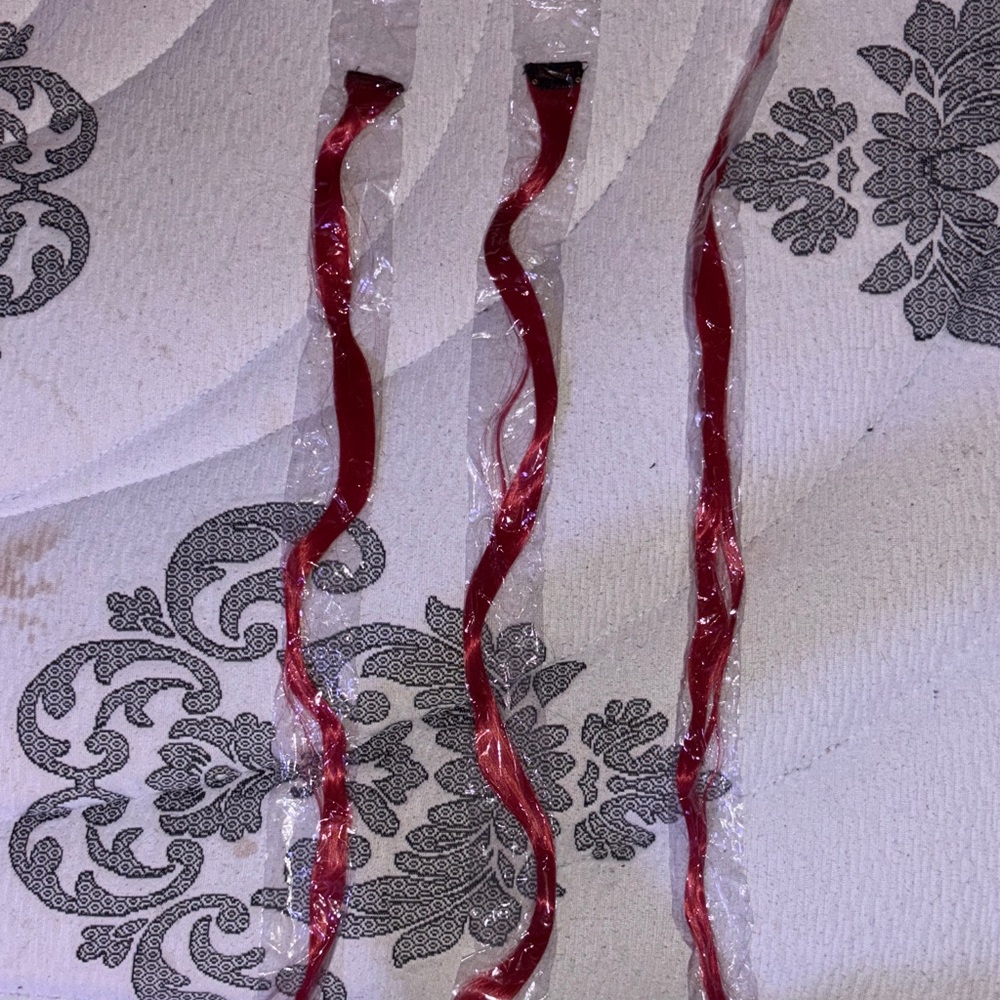 3x Red Hair Extensions